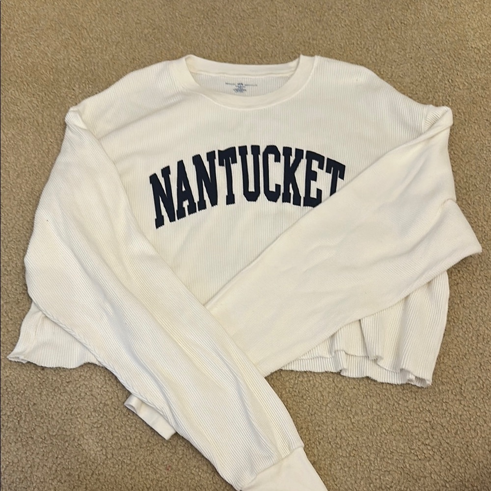 White Brandy Melville Nantucket Sweatshirt/Shirt